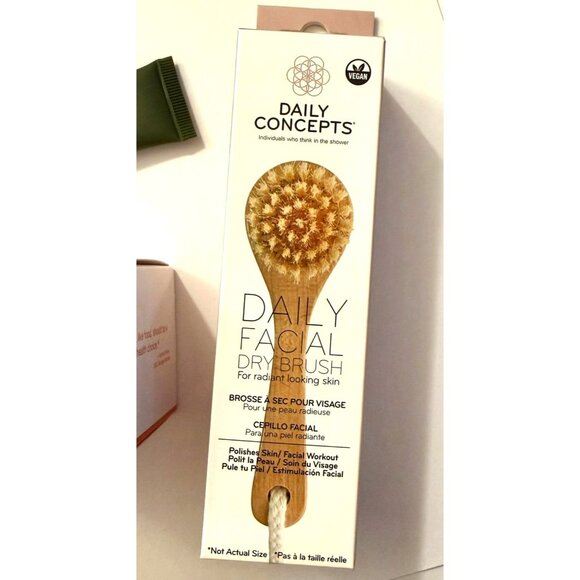 Clean Beauty Facial Skincare Bundle Mask Night Cream Moisturizer Dry Brush - Picture 6 of 6